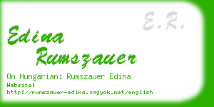 edina rumszauer business card